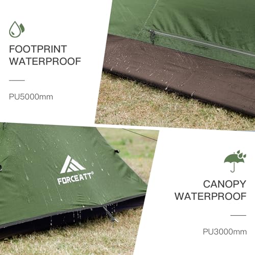 Forceatt Camping Tent 2 Person, Backpacking Tent Waterproof & Windproof, Ultralight Instant Tent with Rain Fly for Campin...