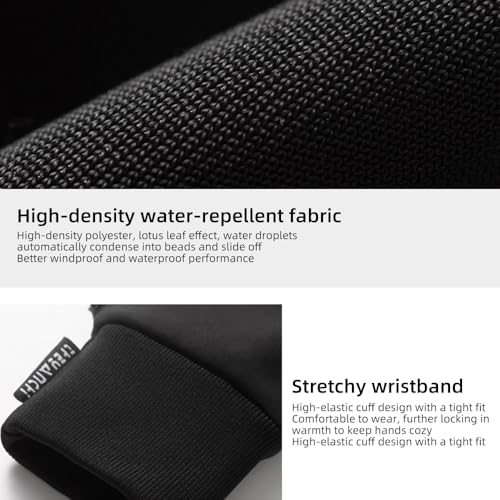 Touchscreen Gloves for Men and Women, Waterproof Winter Gloves, Thermal Insulated with Grip Palm