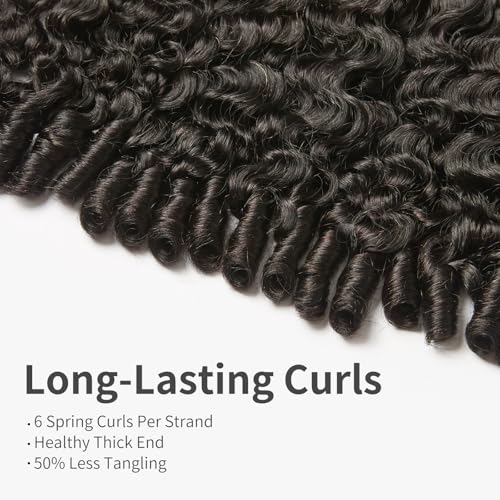 ASHINE Burmese Curly Bundles Human Hair Unprocessed Raw Burmese Curly Water Wave Human Hair Single Bundle 22 inch Natural Black