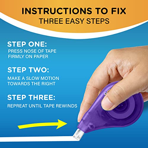 BIC Wite-Out Brand EZ Correct Correction Tape, 19.8 Feet, 4-Count Pack of White Correction Tape, Fast, Clean and Easy to U...