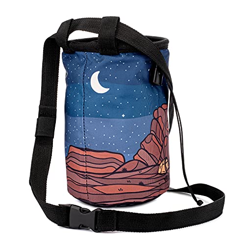 Oso Supply Co - Climbing Chalk Bag for Adults and Kids, Drawstring Closure, Adjustable Waist Belt, Indoor/Outdoor Trainin...