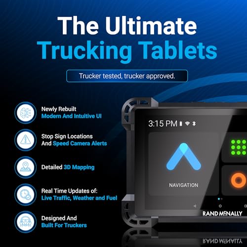 Rand McNally RANDTAB7 7-inch GPS Truck Navigator with Industry's Best Custom Trucking Routes, Rand Navigation 2.0 with 202...
