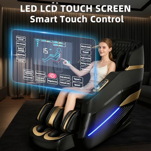 Massage Chair Full Body,Zero Gravity 3D SL-Track Shiatsu Massage Recliner Chair Built-in Heat System Airbag Massage with B...