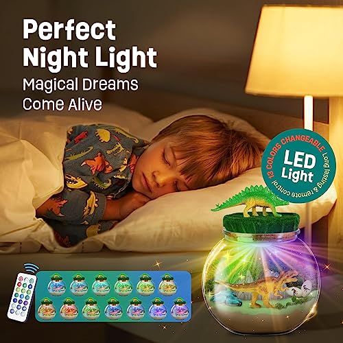 LAOESE Dinosaur Toys for Kids - Dinosaurs Terrarium Kit for Kids - Birthday Christmas Gifts for Boy Ages 4 5 6 7 8-12 Year...