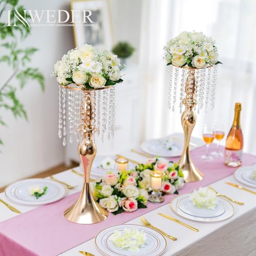 Inweder Flower Balls Centerpieces for Tables: 10 PCS White Flowers for Centerpieces Floral Arrangements Centerpiece for We...