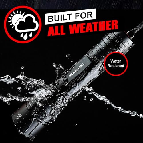 GearLight S2000 LED Flashlight High Lumens - Super Bright, Powerful, Mid-Size Tactical Flashlight for Outdoor Activity & E...