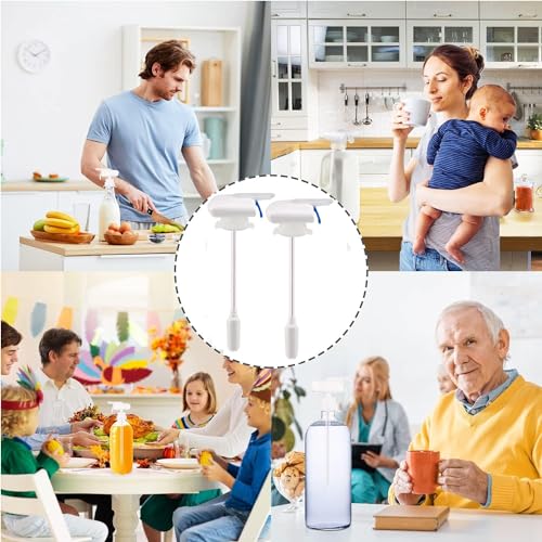 2 Pack Automatic Drink Dispenser,Milk Dispenser,Electric Tap,One-Handed Operation,Can Prevent Milk and Beer From Overflowi...