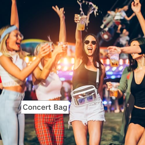 PACKISM Clear Bag for Stadium Events - Clear Purses for Women Stadium Crossbody Concert Bag for Game Day, Sports, Festival