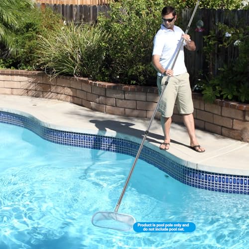 Carbon Fiber Pool Pole, Professional Ultralight Pool Poles 4.6 to 15 FT, Telescoping Lightweight Pool Cleaning Pole, Heavy...