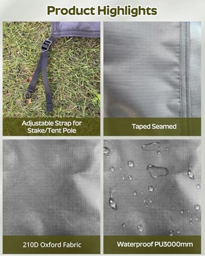 Premium Tent Footprint, PU3000, Oxford Ripstop Fabric, Durable,Tarp Ground Sheet for 2 Person Backpacking Tent Floor Prote...