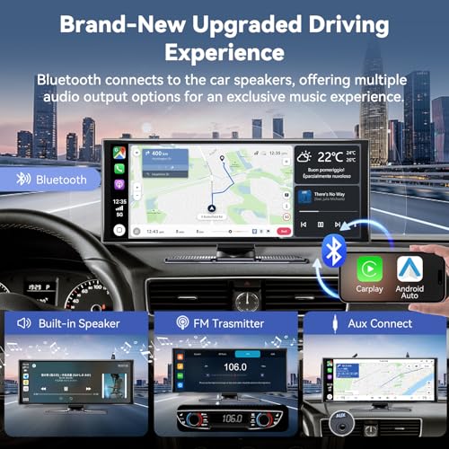 Carplay Screen for Car 11.5" Largest HD Screen for Carplay & Android Auto Car Stereo with 4K Dash Cam 1080P Backup Camera,...