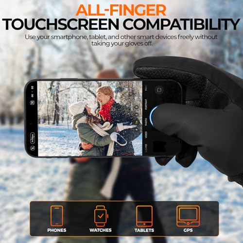 RIVMOUNT Winter Gloves 3M Warm Cold Weather Ski Snow for Men Women, Thermal Waterproof Touchscreen Windproof, Suitable for...