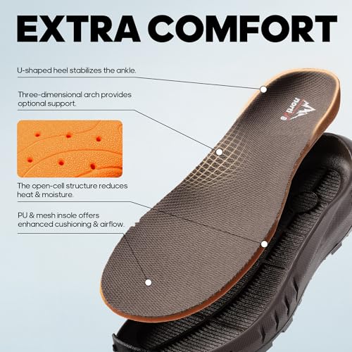 NORTIV 8 Men's Tactical Hiking Lightweight Cushion Sole for Work All Day Side Zipper Motorcycle Combat Military Boot Arch ...