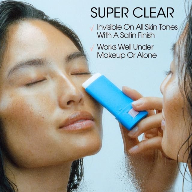 Vacation Super Stick SPF 45, Clear Sunscreen for Face & Air Freshener Bundle, Travel Size Sunblock, Facial Sunscreen Stick with