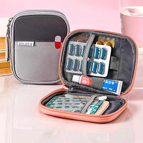 Ellsang First Aid Kit Bag Empty, Travel Medication Pouch Mini Zippered Oxford Medical Survival Kit Carrier, Handy Medicine...