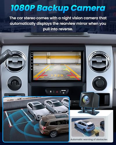 4G RAM 64G ROM Car Radio for Ford F150 2009-2014: Upgrade 9" 1280 * 800 HD Touchscreen Stereo - Wireless Carplay Android A...