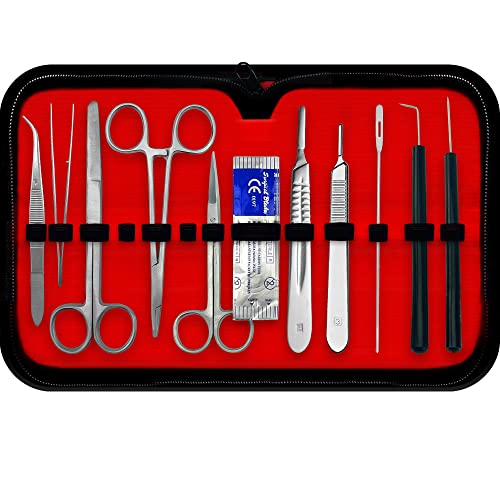 DEXSUR 30 Pcs Advanced Dissection Kit Biology Lab Anatomy Dissecting Set for Medical Students and Veterinary with Stainles...