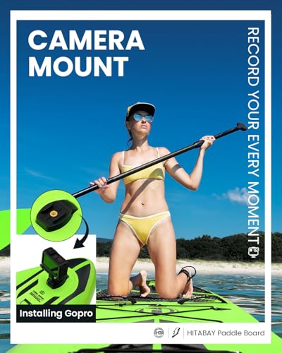 Inflatable Stand Up Paddle Board with Premium SUP Accessories & Camera Mount, Inflatable Ultra-Light (17.3lbs) Paddle Boar...