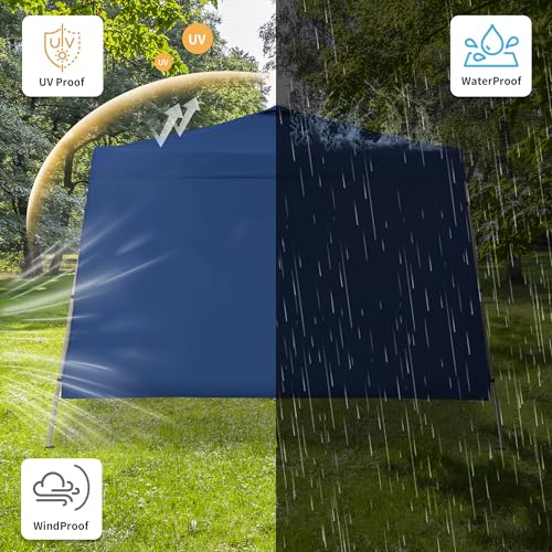 GDY 8X10 FT Pop Up Canopy Outdoor Instant Tent Slant Legs with a Sidewall,Equipment Vents, Portable Gazebo Shelter for Pat...