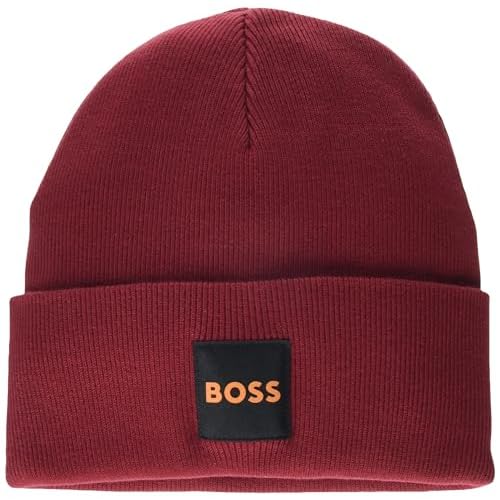 BOSS Men's Square Logo Double Layer Beanie