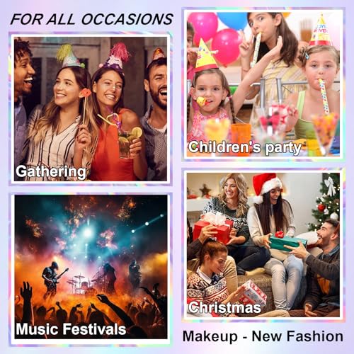 8Pcs Face Makeup Patches, Glitter Freckles Face Tattoo for Teenagers & Young Women, Sparkle Freckles Makeup Patches, Water...