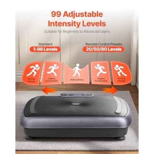 VEVOR Vibration Plate Exercise Machine, Whole Body Shaker for Lymphatic Drainage and Weight Loss, Home Workout Gym Fitness Equipment with 2 Resistance Bands, Vibrating Platform for Women Men