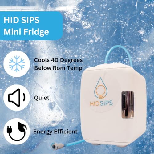 Desktop Water Dispenser with 4L Mini Fridge | Bedside or Desktop Water Cooler with Dishwasher-Safe Reservoir | Filtered or...
