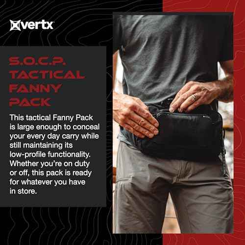 Vertx S.O.C.P. Tactical Fanny Pack, CCW Crossbody Waist Bag for Men and Women, Concealed Carry, EDC, Travel, Work