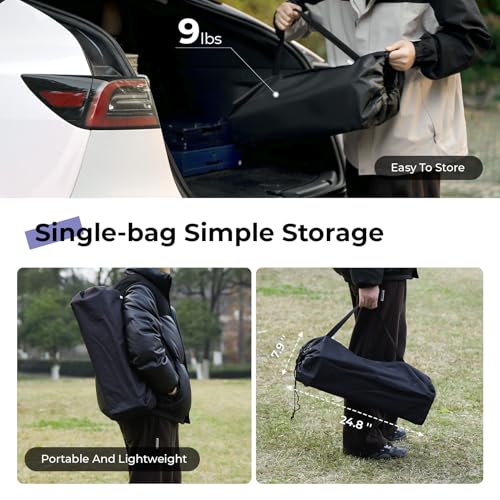 Byliable Camping Table Folding Portable Camp Aluminum Fold Up Lightweight Roll Up Table Adjustable Height with Carry Bag I...