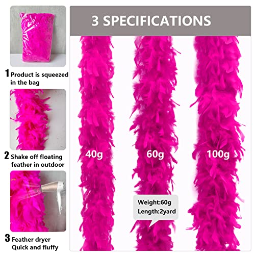 THARAHT 19 Color- 40/60g 2Yard Chandelle Feather Boa Dancing Wedding Party Halloween Costume Decoration Feathers boa
