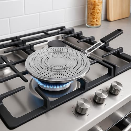 BNYD Heat Diffuser Plate for Gas & Electric Stove – Simmer Ring & Flame Reducer for Even Heat Distribution, Scorch Prevent...