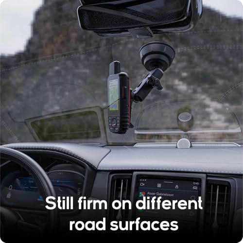TUSITA Twist Lock Suction Cup Mount with Spine Clip Holder Compatible with Garmin Handheld GPS