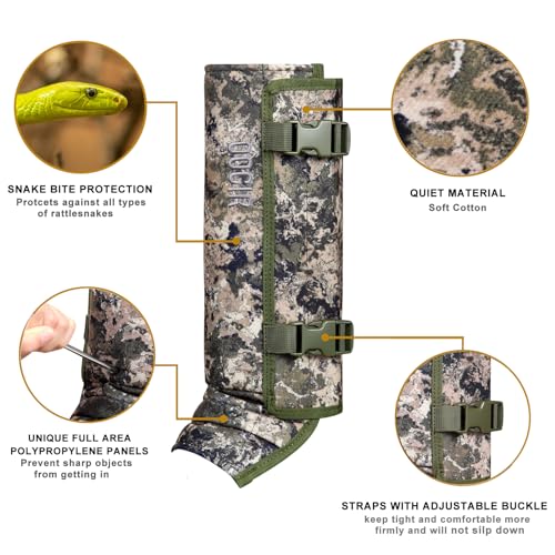 TREKMASTER Snake Gaiters Snake Chaps: Waterproof Snake Guards Snake Bite Protection for Lower Legs, Snake Proof Gaiters