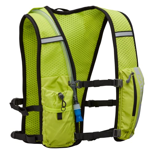 Nathan Hypernight QuickStart 2.0 4 Liter Hydration Pack w/ 1.5L Bladder, Reflective to Be Seen at Night, Front Water Bottl...