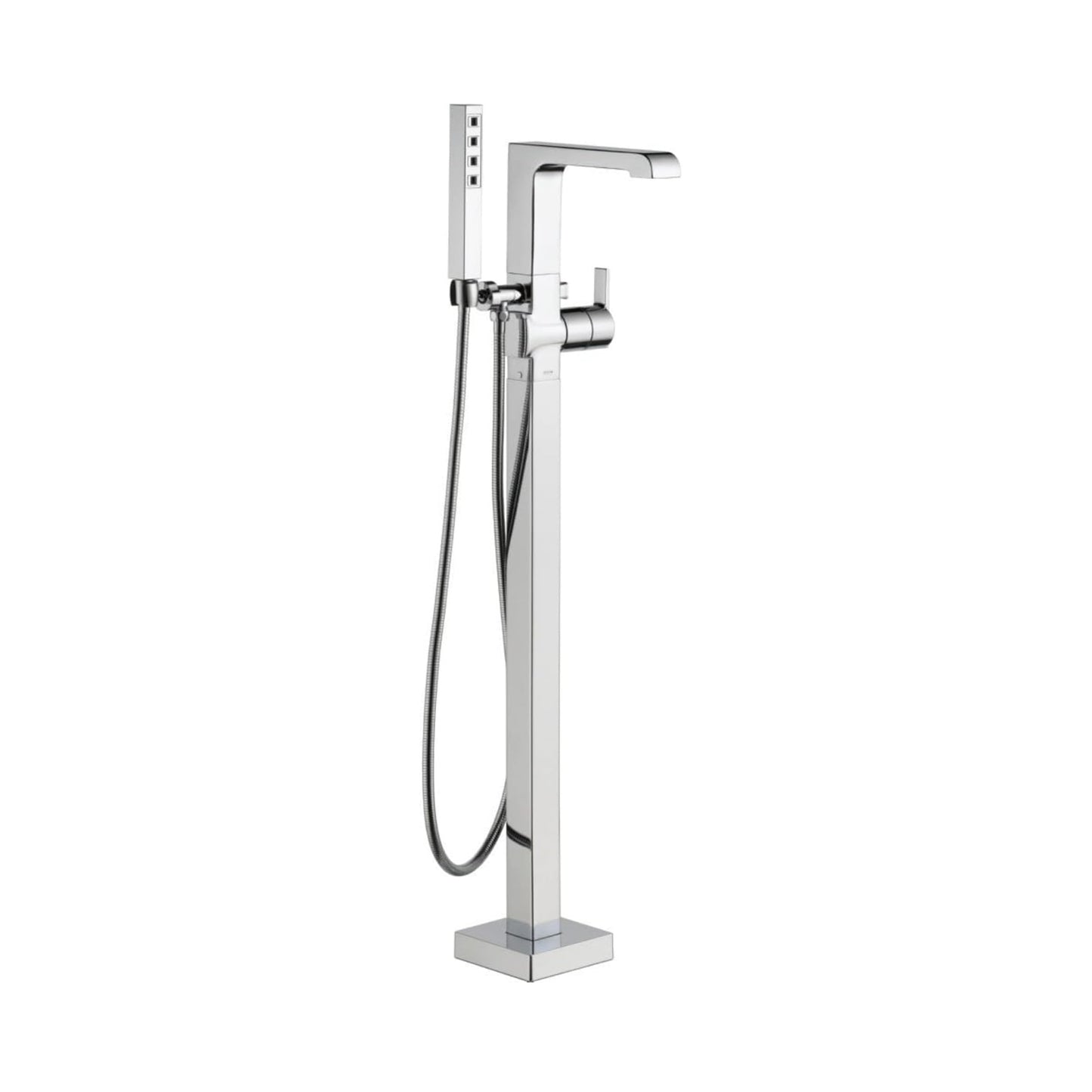 Delta Ara Freestanding Tub Faucet with Hand Held Shower, Chrome Floor Mount Tub Filler, Chrome T4767-FL (Valve Not Included)