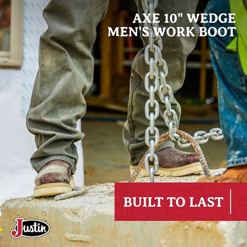 Justin Men's Axe 10" Wedge Round Toe Work Boot