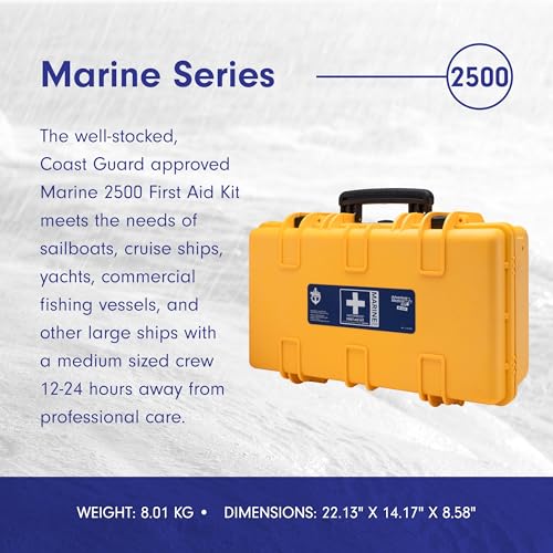 Adventure Medical Kits Marine Series Medical Kit - 2500 - Boat First Aid Kit For Medium Crews 24 Hours From Care - Include...