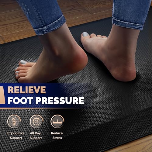 FEATOL Anti Fatigue Mat for Standing, 9/10 Extra Thick Ergonomic Standing Desk Mat, Comfort & Durable Memory Foam Standing...