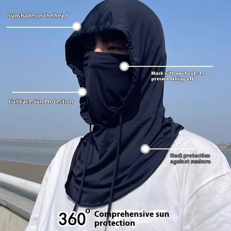 Cover Anti-UV Sunscreen Face Mask + Arm Sleeves MenCycling Fishing Half Face Cover UV Protection Neck WrapUnisex Outdoorfun