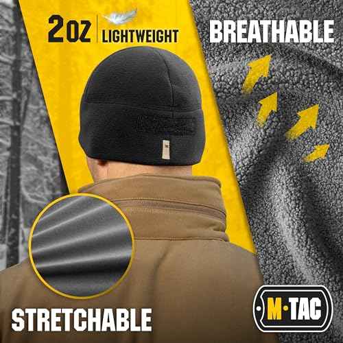 M-Tac Tactical Beanie Fleece Watch Cap - Winter Hat Elite - Patch Panel