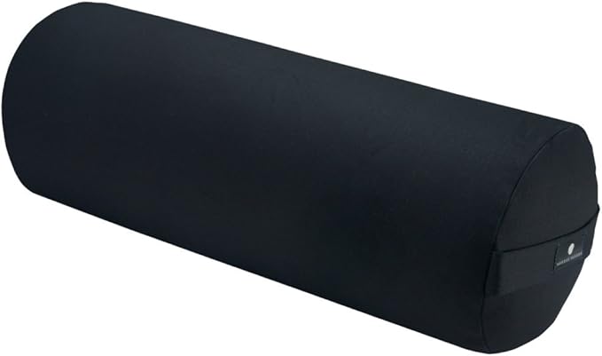 Hugger Mugger Round Yoga Bolster - Firm Round Shape, Higher Profile, Great Under Knees, Soft Support, Handmade in The USA