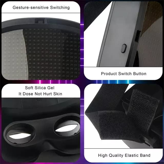 TrendyNow365 Rechargeable LED Halloween Mask with Bluetooth, Programmable with Shining Mask App, Face Changing Cosplay, Party, Christmas