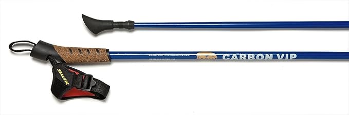 REAL Nordic Walking Carbon Poles w/Cork Grips. 1-piece poles-32 sizes. Safer, Lighter, Stronger, More Durable Than Cheap F...