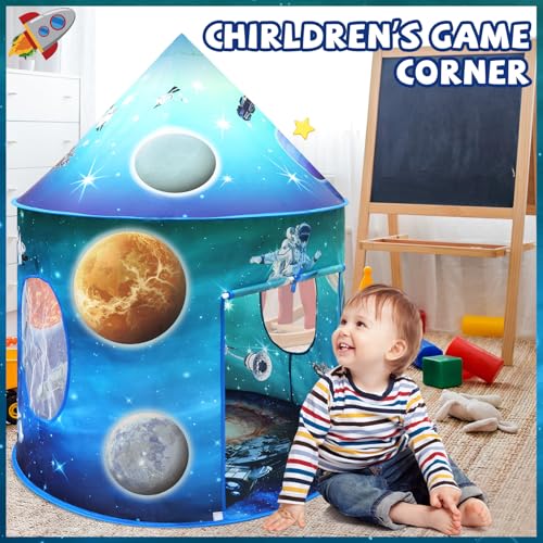 Kaivee Space World Play Tent Pop Up Kids Indoor Sensory Playhouse Children Foldable Kids Tent for Boys Girls Toddler as 3 ...