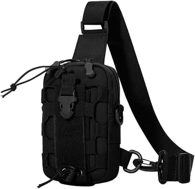 MiOYOOW Tactical Sling Bag, Waterproof Chest Pack Adjustable Crossbody Backpack for Men Women Outdoor Sports Climbing Camping