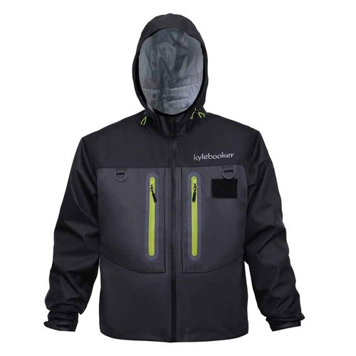 Kylebooker Fly Fishing Wading Jacket Outdoor Activities Waterproof Wader Jackets for Men and Women(XXL,Black)