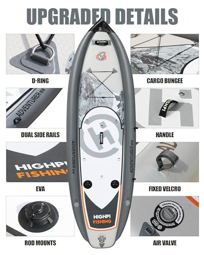Highpi Inflatable Stand Up Paddle Board for Youth and Adults – Wide Sup with Premium Accessories, Blow Up Paddleboard for ...