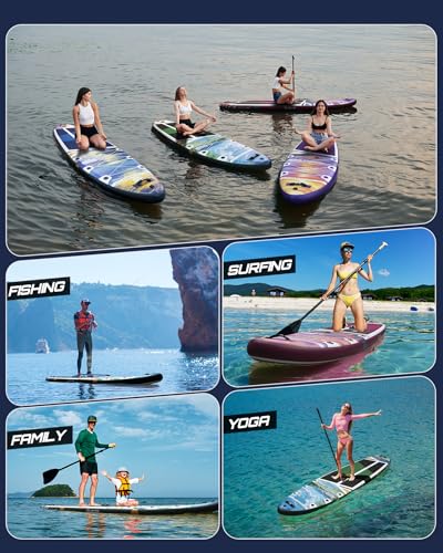 ESUP 11'6"x35" Extra Wide Inflatable Paddle Board, Big Size Stand up Paddleboards for 450lb/3 People/Family/Beginner/Yoga,...