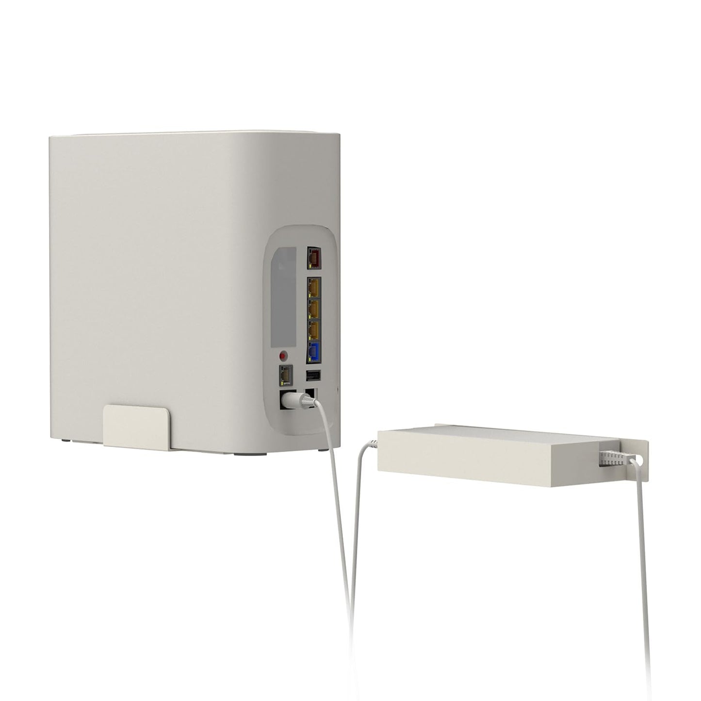 Wall Mount for AT&T Fiber (Arris) BGW320,Heavy Metal Wall Mount for AT&T BGW-320 Internet Modem Gateway +Original Power Bricks Holder,Easy Install with All Hardware Included(White Holder Only)