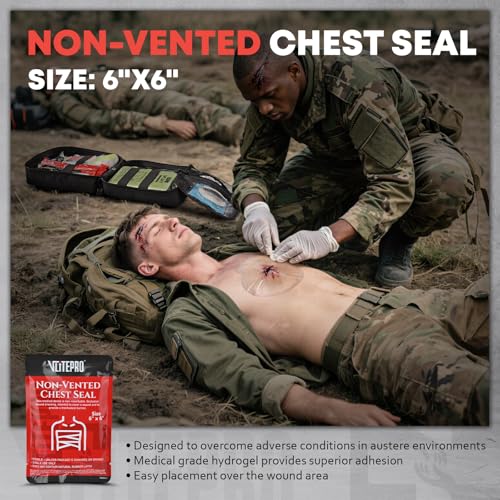 Advanced Trauma First Aid Kit - Emergency Camping Gear with Tourniquet Kit, Compression Bandage, 36" Splint | Portable Sur...